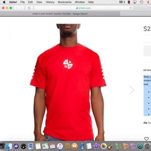 VANS OFF THE WALL MENS CLOAK SHORT SLEEVE TEE RED